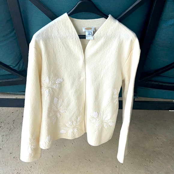 NWOT Talbots Petite XL holiday Wool sweater,jacket. - Picture 5 of 6